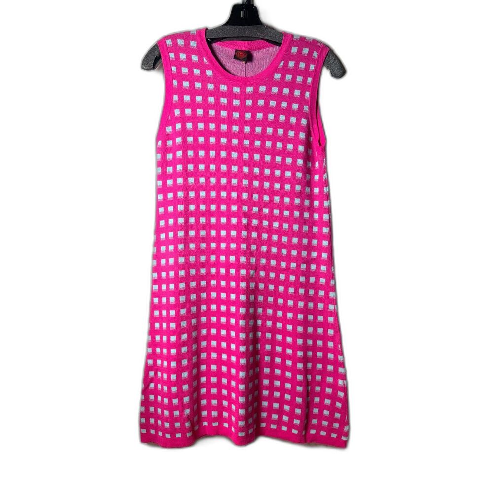 NWT Happy Sheep Sleeveless Checkered Knit Dress size M
